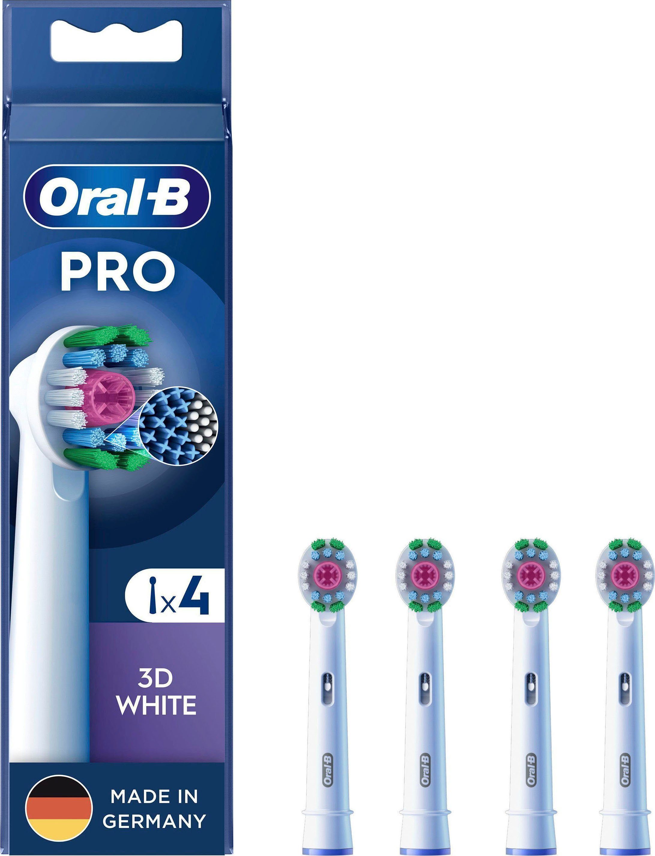 Oral-B Aufsteckbürsten Pro 3D White, X-förmige Borsten