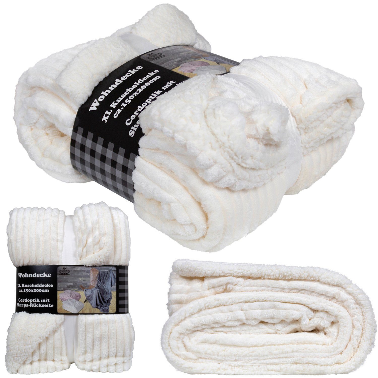 Wohndecke Kuscheldecke 150x200 cm warm Sherpa günstig online kaufen