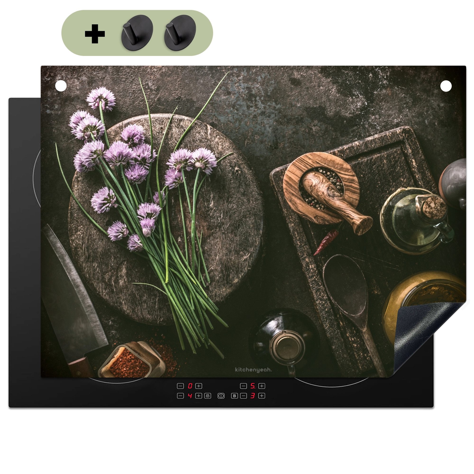 KitchenYeah Küchenrückwand Kräuter - Gewürze - Stilleben, (1-tlg), Induktio günstig online kaufen