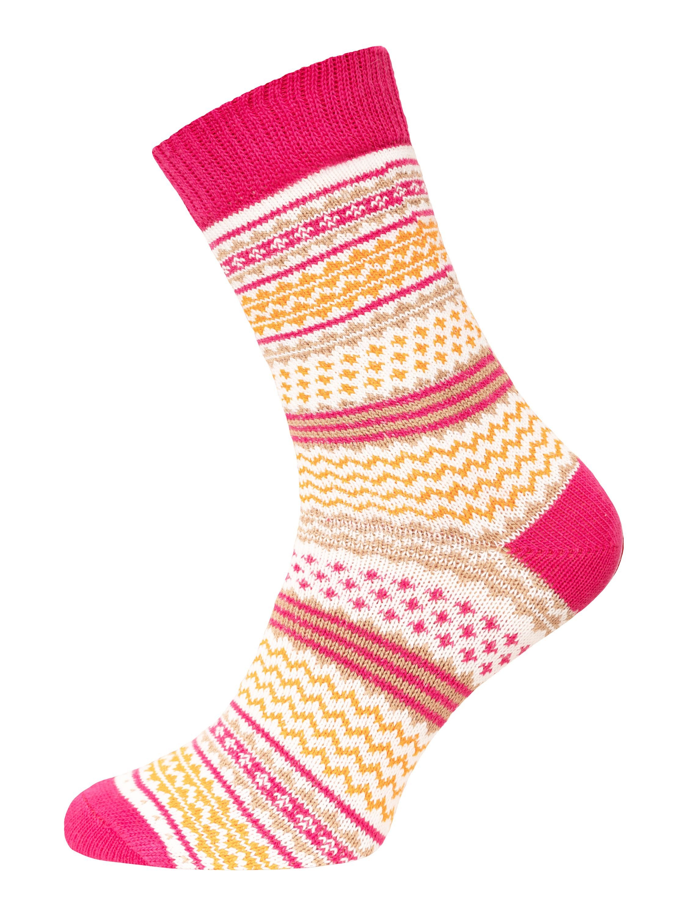 HomeOfSocks Socken Jacquard Design Socke aus 90% Baumwolle Bunte Socken Jacquard Muster 90% Baumwolle