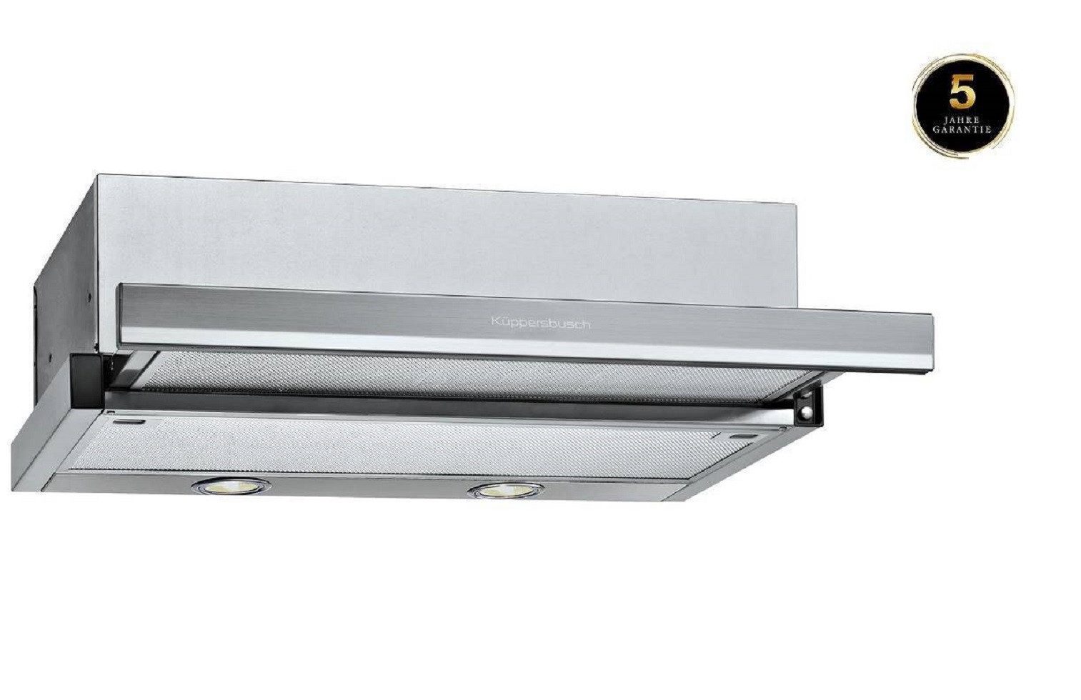 Küppersbusch Flachschirmhaube DEF6300.0E DEF6300.0E, Flachschirmhaube, 60cm, Edelstahl, Elektr. Drucktastenbedienung