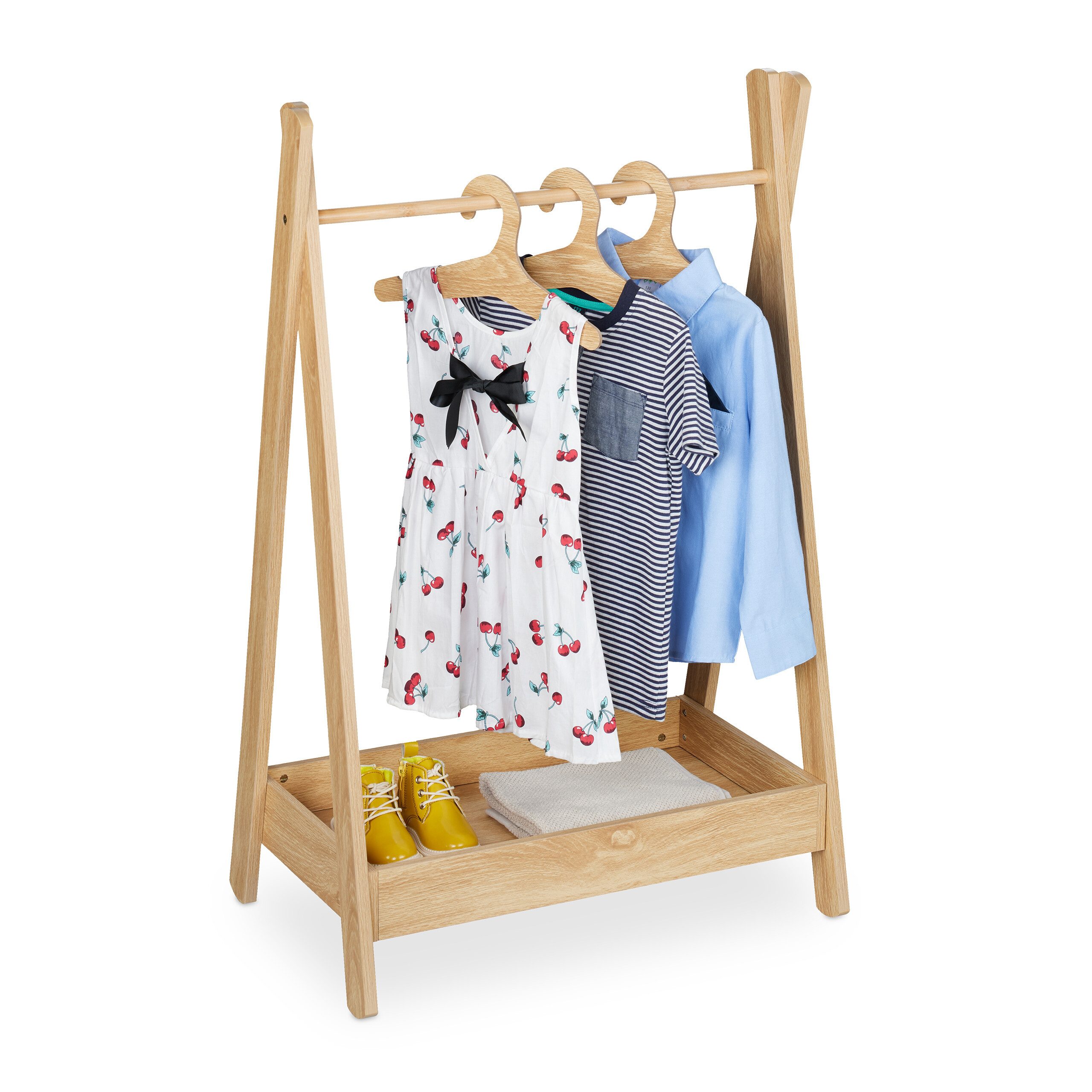 relaxdays Kleiderständer für Kinder mit Ablage günstig online kaufen