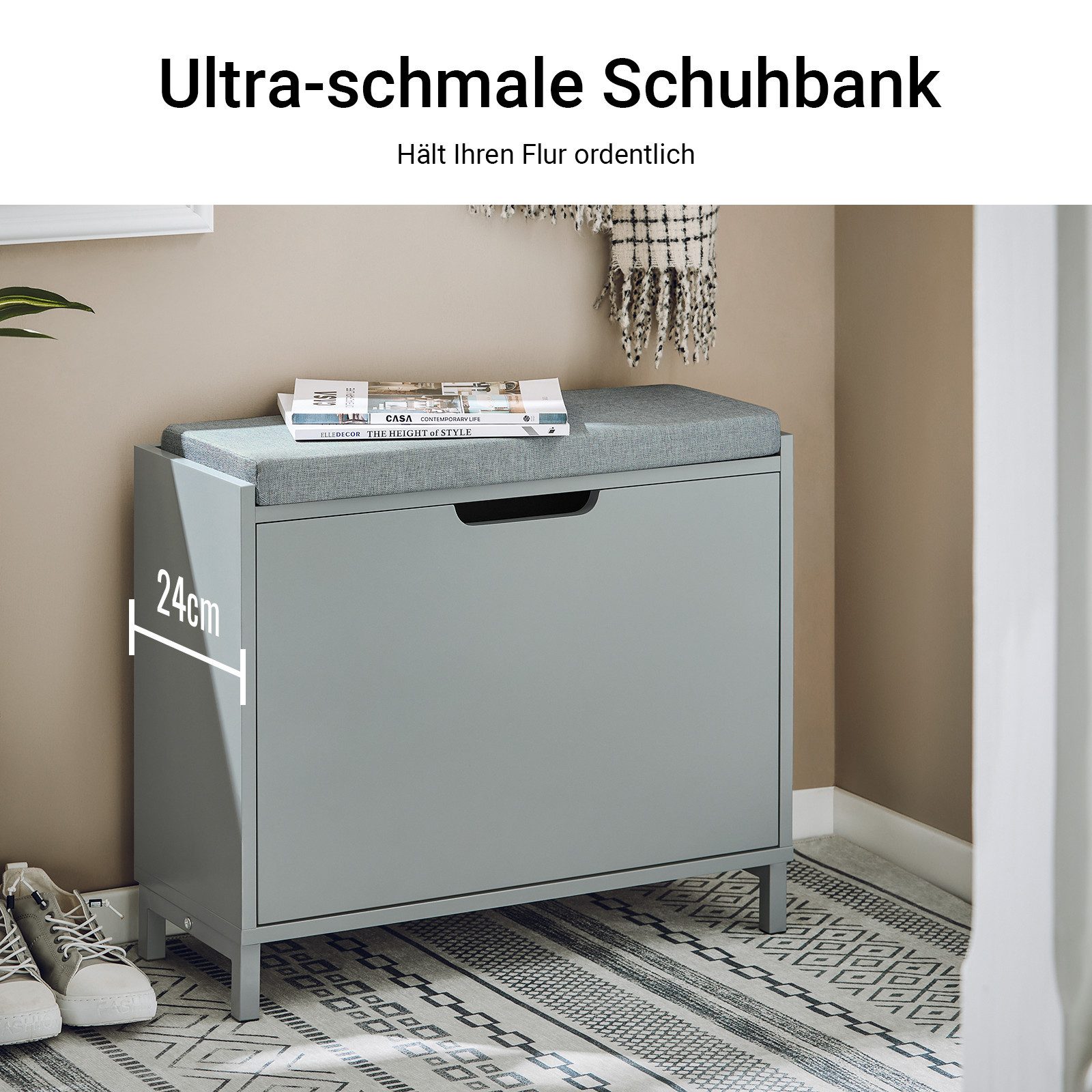 SoBuy Schuhkipper FSR151, Kommode Hoch, Flurschrank günstig online kaufen
