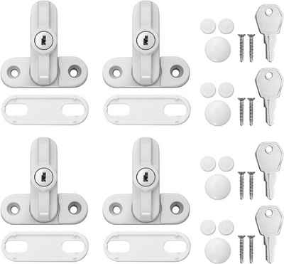 UE Stock Kindersicherung Kamtop 4 Stück Fensterschlösser Fenstersicherung Türbegrenzer Weiß
