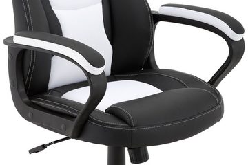 möbelando Gaming Chair MATTEO (BxT: 60x65 cm), in schwarz/weiß