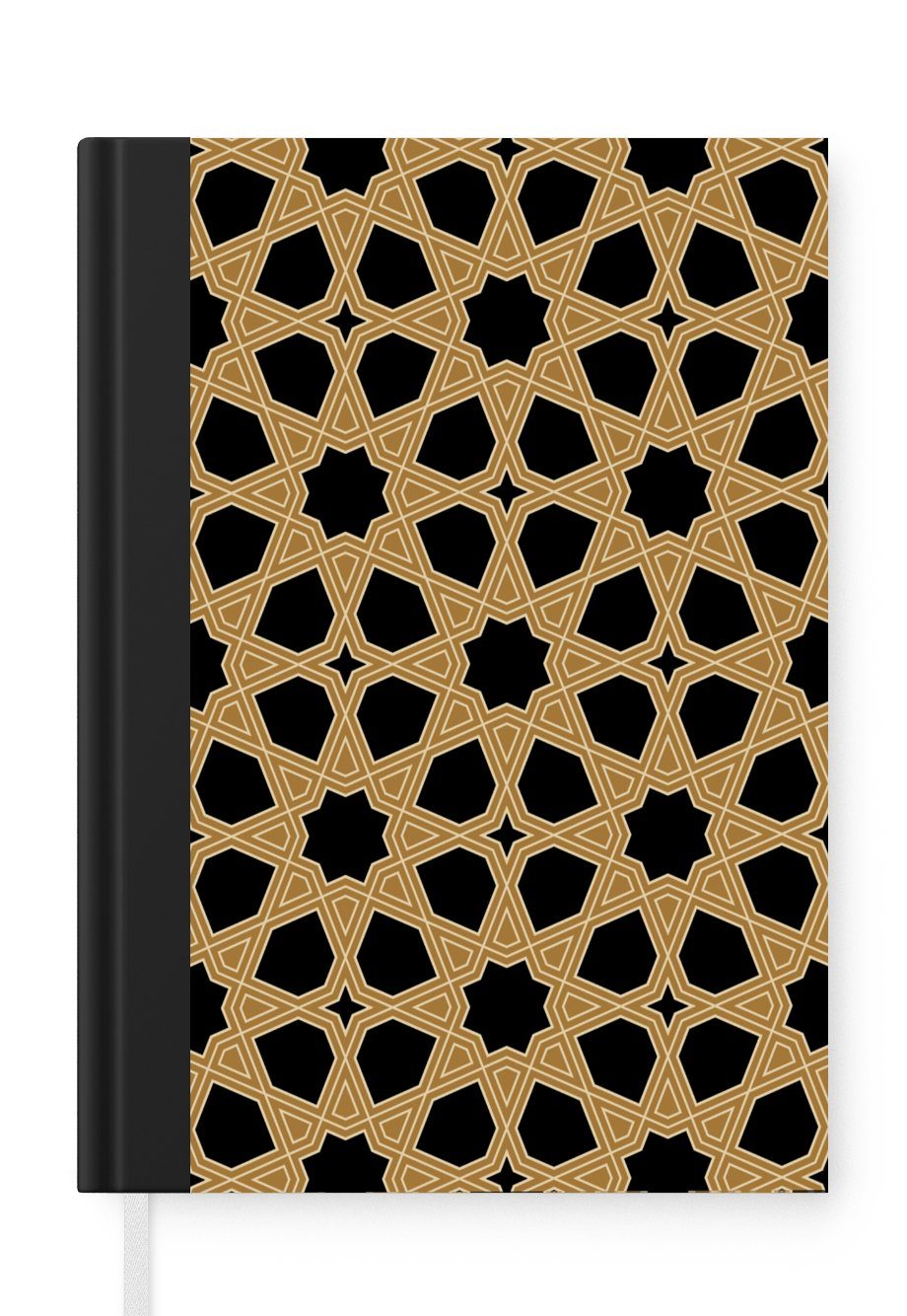 MuchoWow Notizbuch Geometrisch - Muster - Arabisch, Journal, Merkzettel, Tagebuch, Notizheft, A5, 98 Seiten, Haushaltsbuch