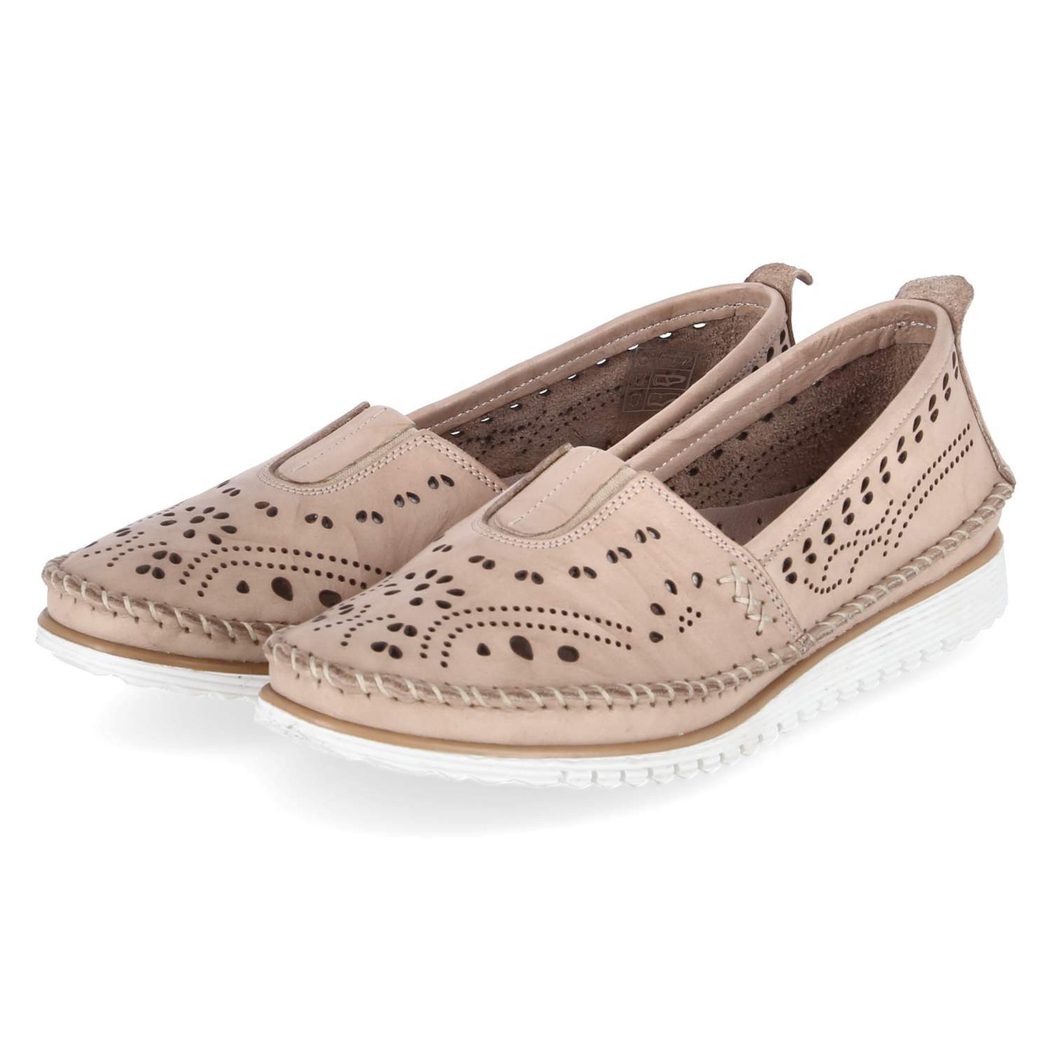 Andrea Conti Andrea Conti 1885909-0066 TAUPE Damen Glattleder taupe Slipper