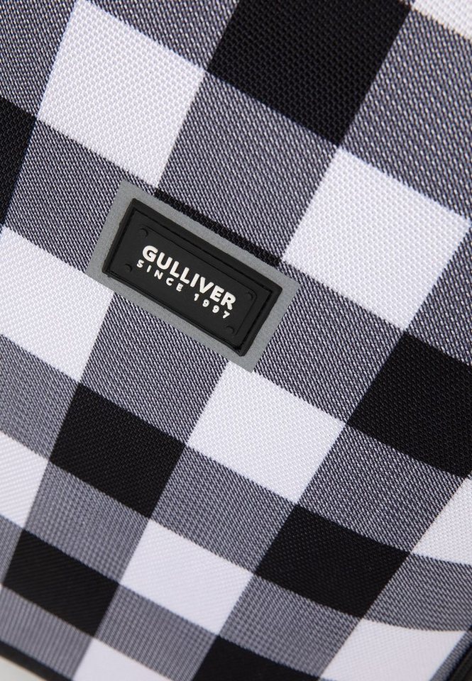 Gulliver Cityrucksack, mit kariertem Muster, Geräumiges Hauptfach mit  Reißverschluss sicher verschließbar