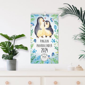 Mr. & Mrs. Panda Partnerkalender 2024 Pinguin Collection - Weiß - Geschenk, Wandkalender, gemeinsamer