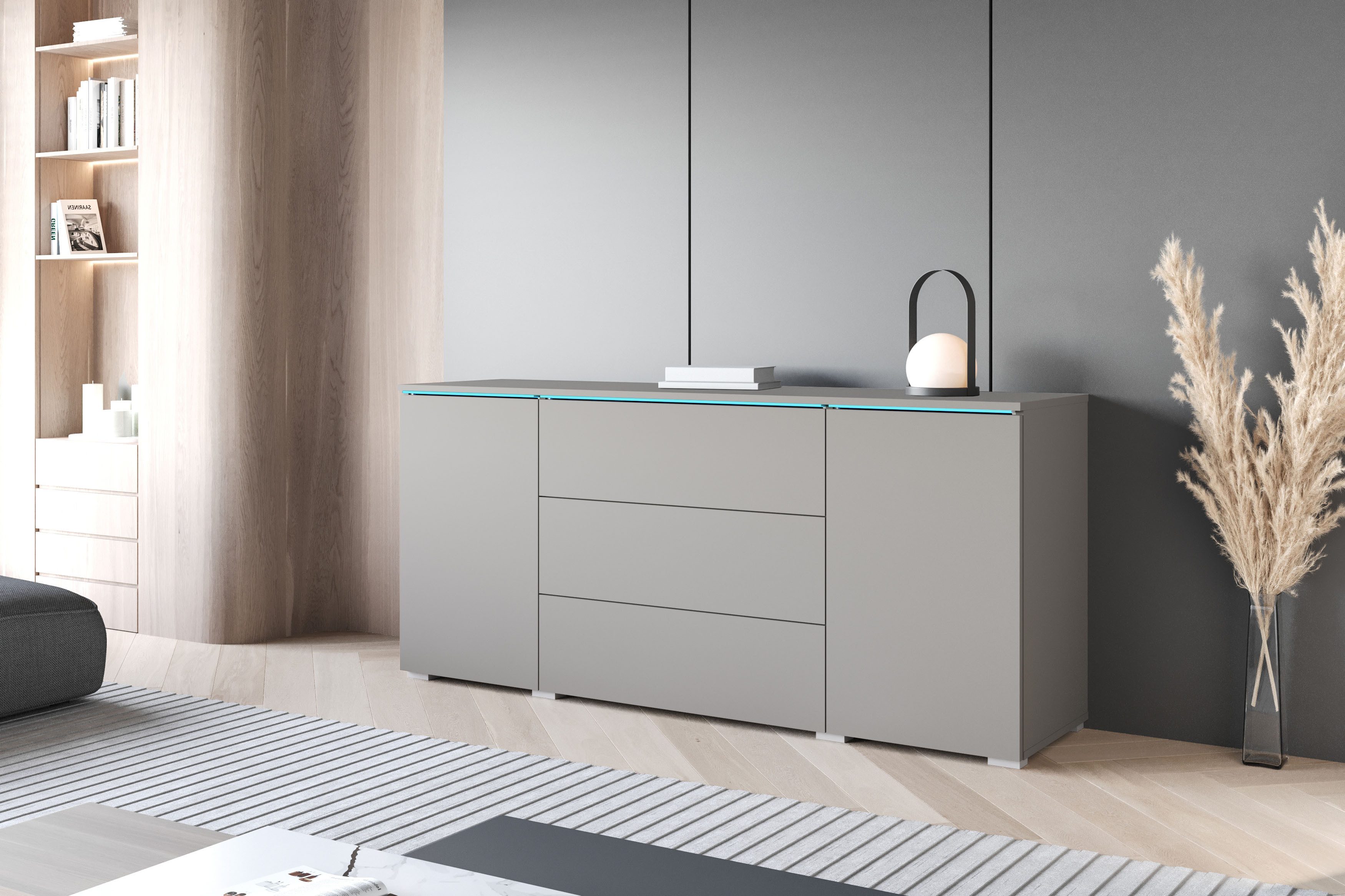 INOSIGN Sideboard VERA, grifflos, verstellbare Einlegeböden, günstig online kaufen