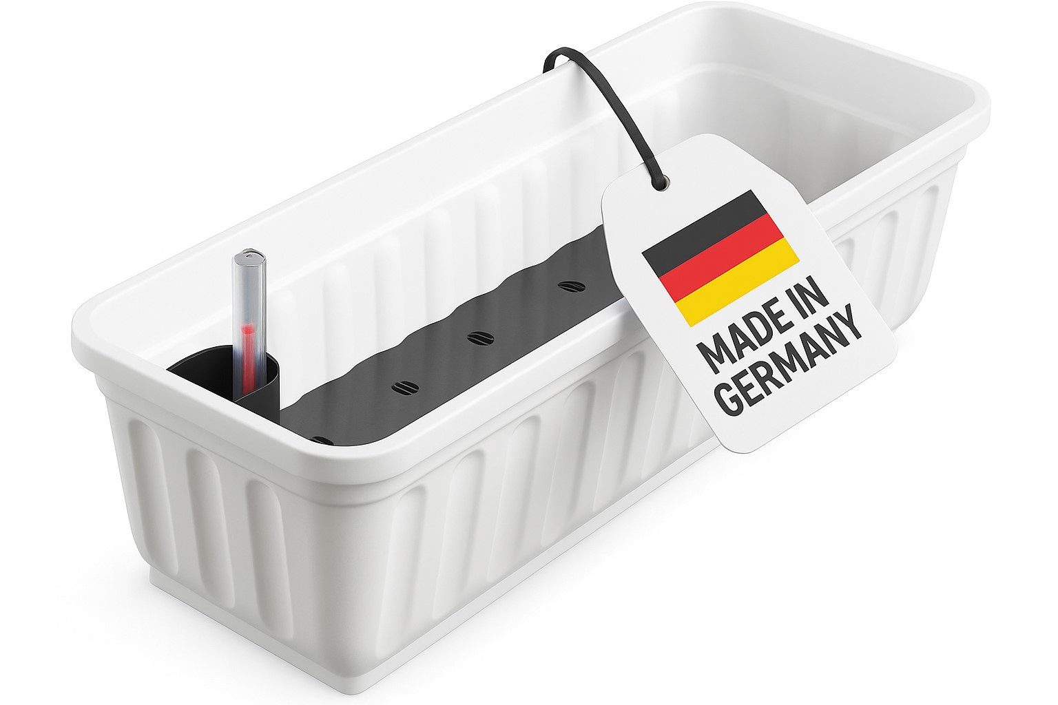 ALPFA Balkonkasten 80 cm weiß mit Wasserspeicher Made in Germany Blumenkast günstig online kaufen