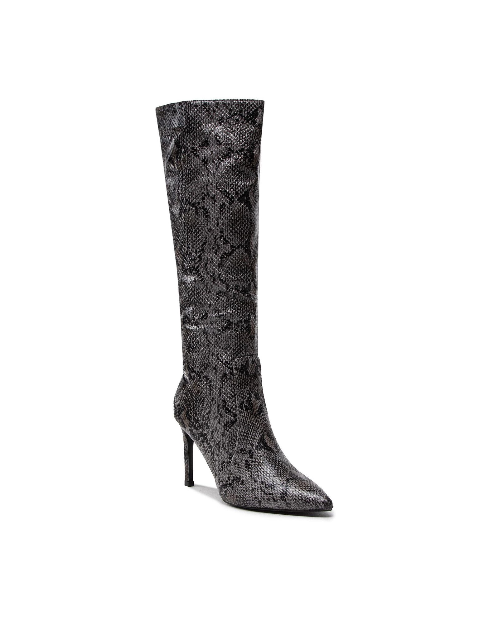 DeeZee Stiefel ZALXXS220148 Dark Grey Snake Stiefel
