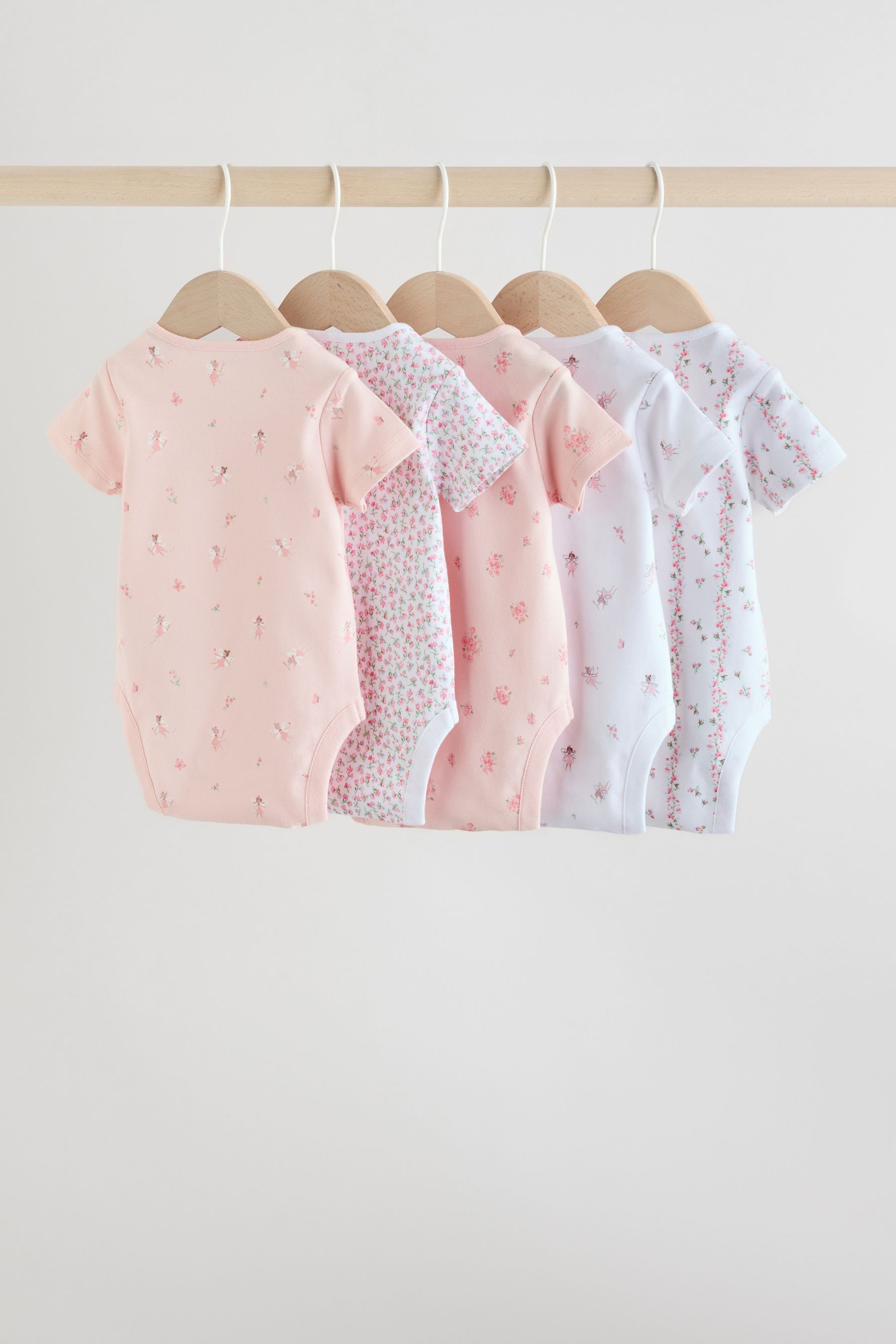 Next T-Shirt-Body Kurzärmelige Babybodys im 5er-Pack (5-tlg)