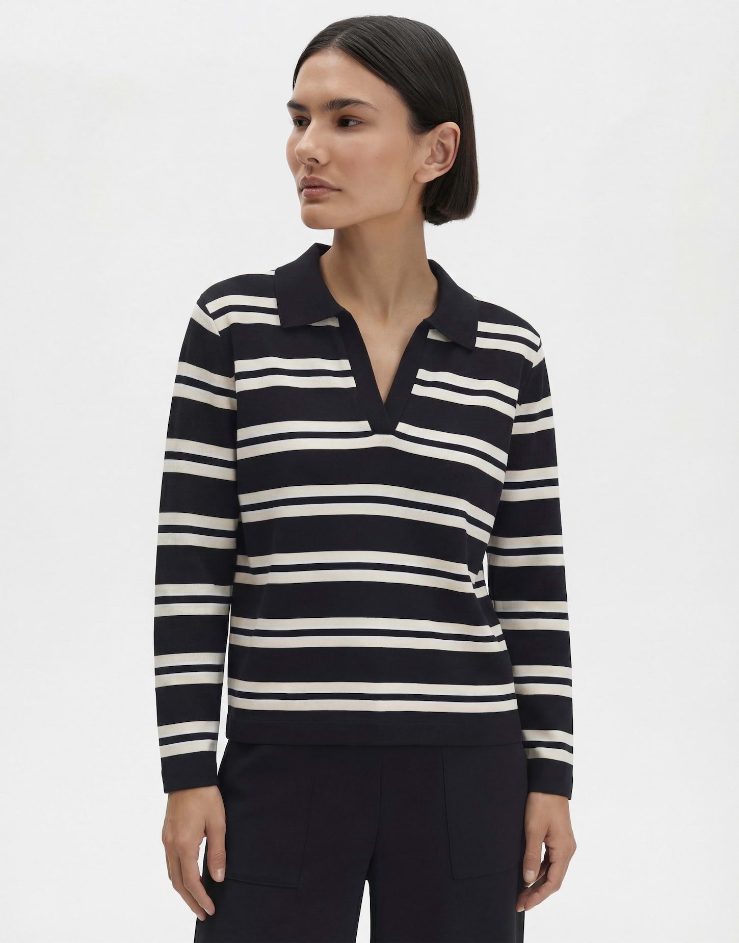 someday Poloshirt KIONA Regular mit sportiven Rugbystreifen