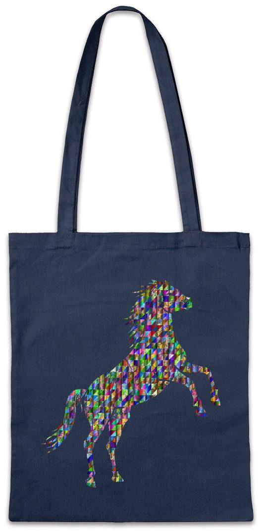Beuteltasche Colored Horse II Stofftasche Pferd Pferde Reiter Reitsport Turnier