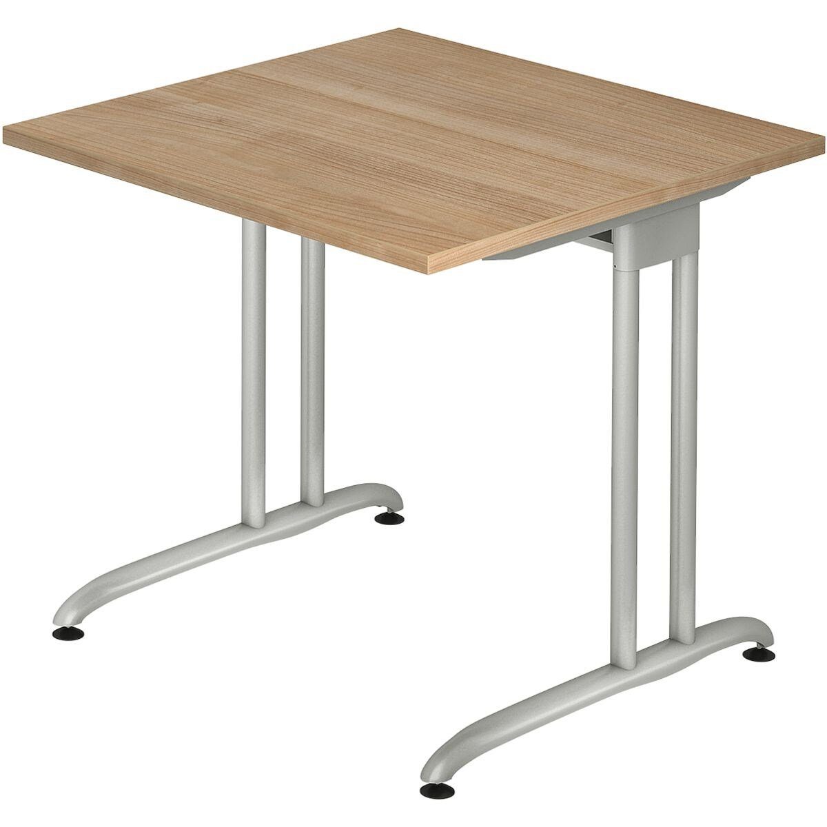 HAMMERBACHER Schreibtisch Wien, quadratisch, C-Fuß Gestell, Breite 80 cm