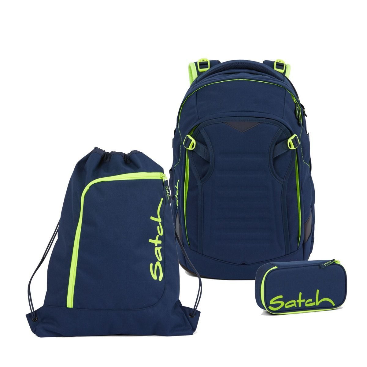 Satch Schulrucksack Match (3tlg., inkl. Schlamperbox und Sportbeutel)