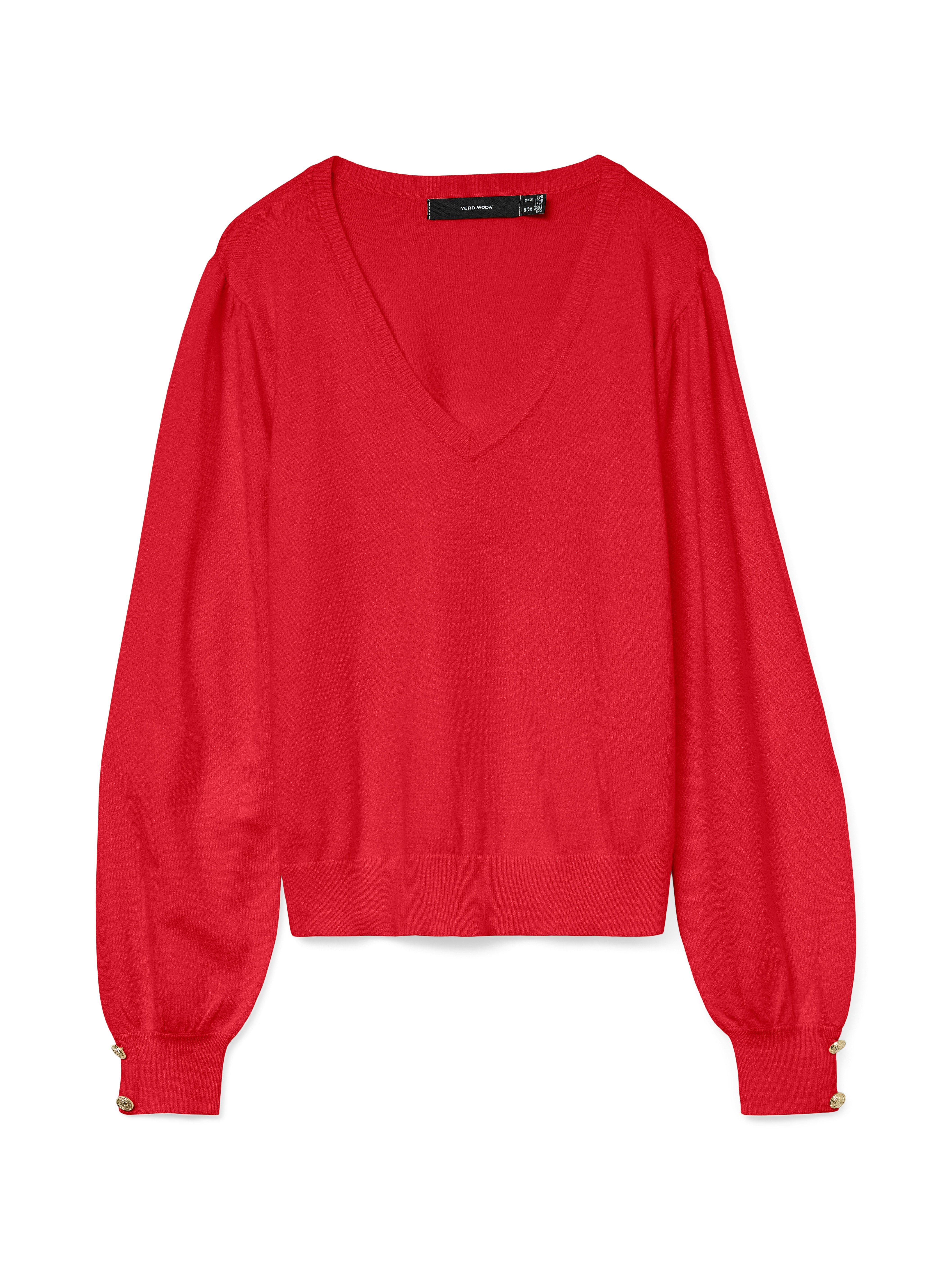 VERO MODA Damen Strickpullover VMHOLLYKARISPUFF – Mit Stehkragen & Ballonärmeln, Nachhaltige Livaeco-Faser