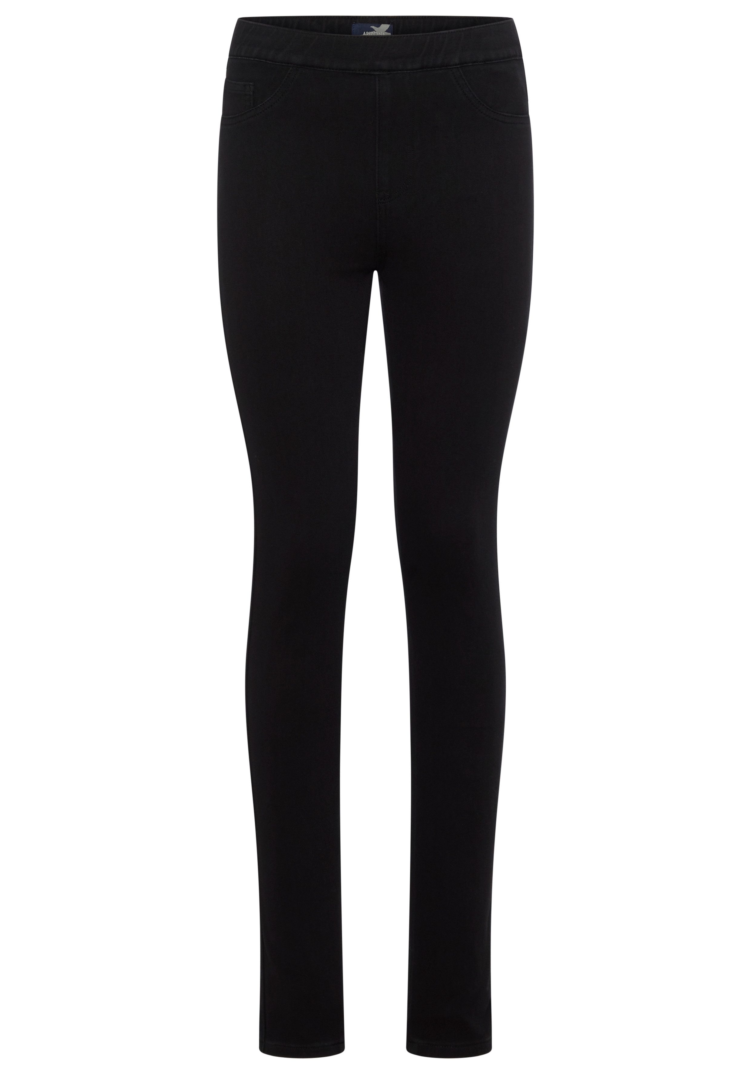 Arizona Jeansjeggings im 4 Way Stretch, Quer- und Längselastisch, Skinny Skinny Fit, extra enge Beinform, normale Leibhöhe, unifarbene Optik – Bild 5 von 5