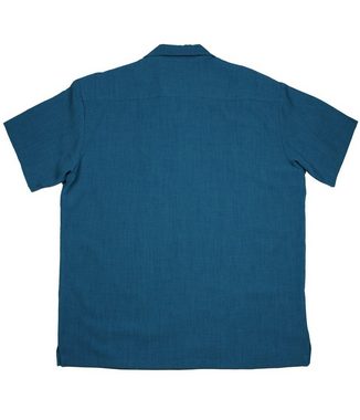 Steady Clothing Kurzarmhemd Pinstripe Tiki Pacific Blau Retro Vintage Bowling Shirt