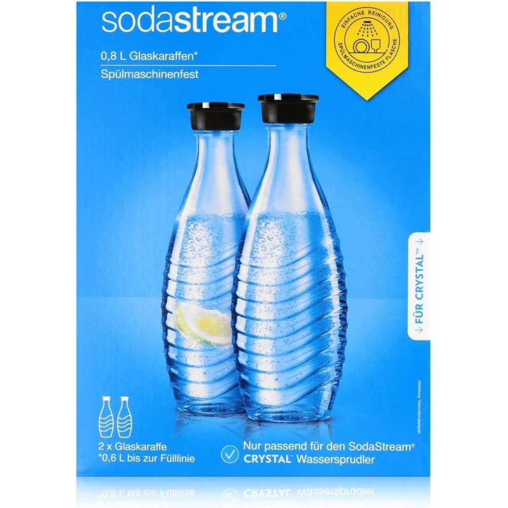 SodaStream Karaffe SodaStream DuoPack Glaskaraffe (2 x 0,6L) für Sprudler., (Duo-Pack)
