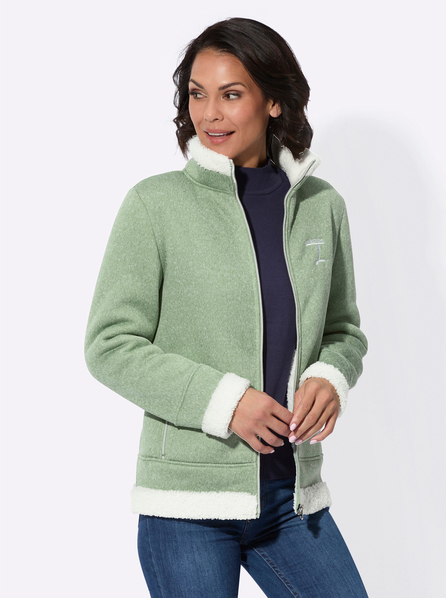Casual Looks Strickfleecejacke günstig online kaufen