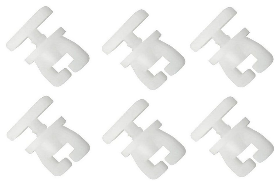Feststeller Zwischenfeststeller 6 Stück weiß für Gardinenschienen mit  Innenlauf, Clever-Kauf-24, Gardinenschienen mit Innenlauf