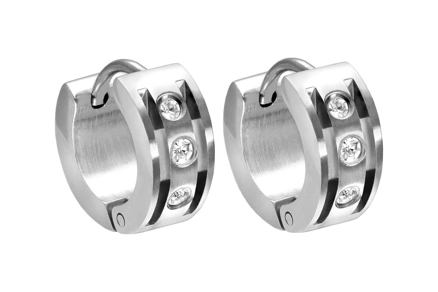 FILANGO Piercing-Set Chirurgenstahl Creolen 3 KRISTALLE günstig online kaufen