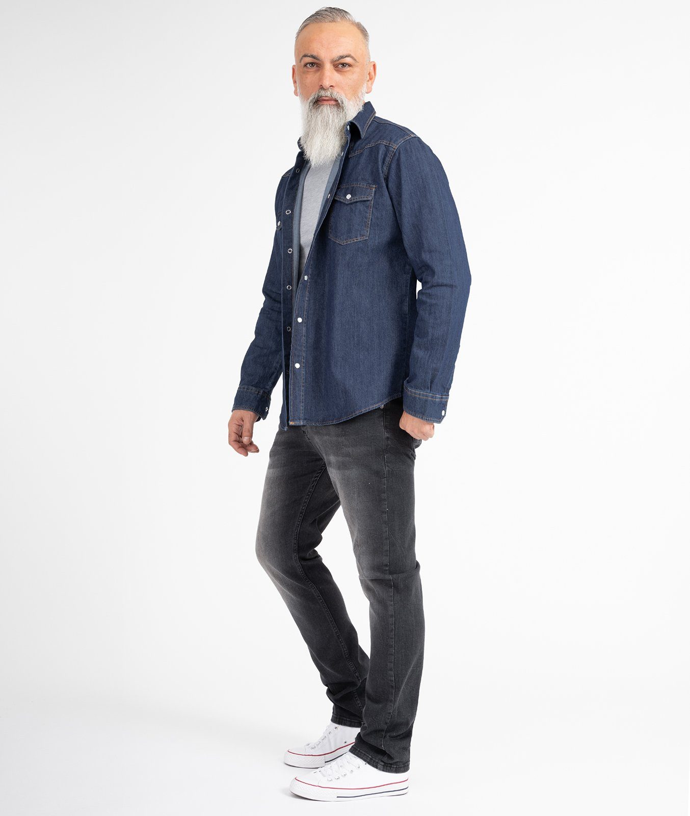 Rock Creek Straight-Jeans Herren Jeans Regular Fit Dunkelgrau RC-2158
