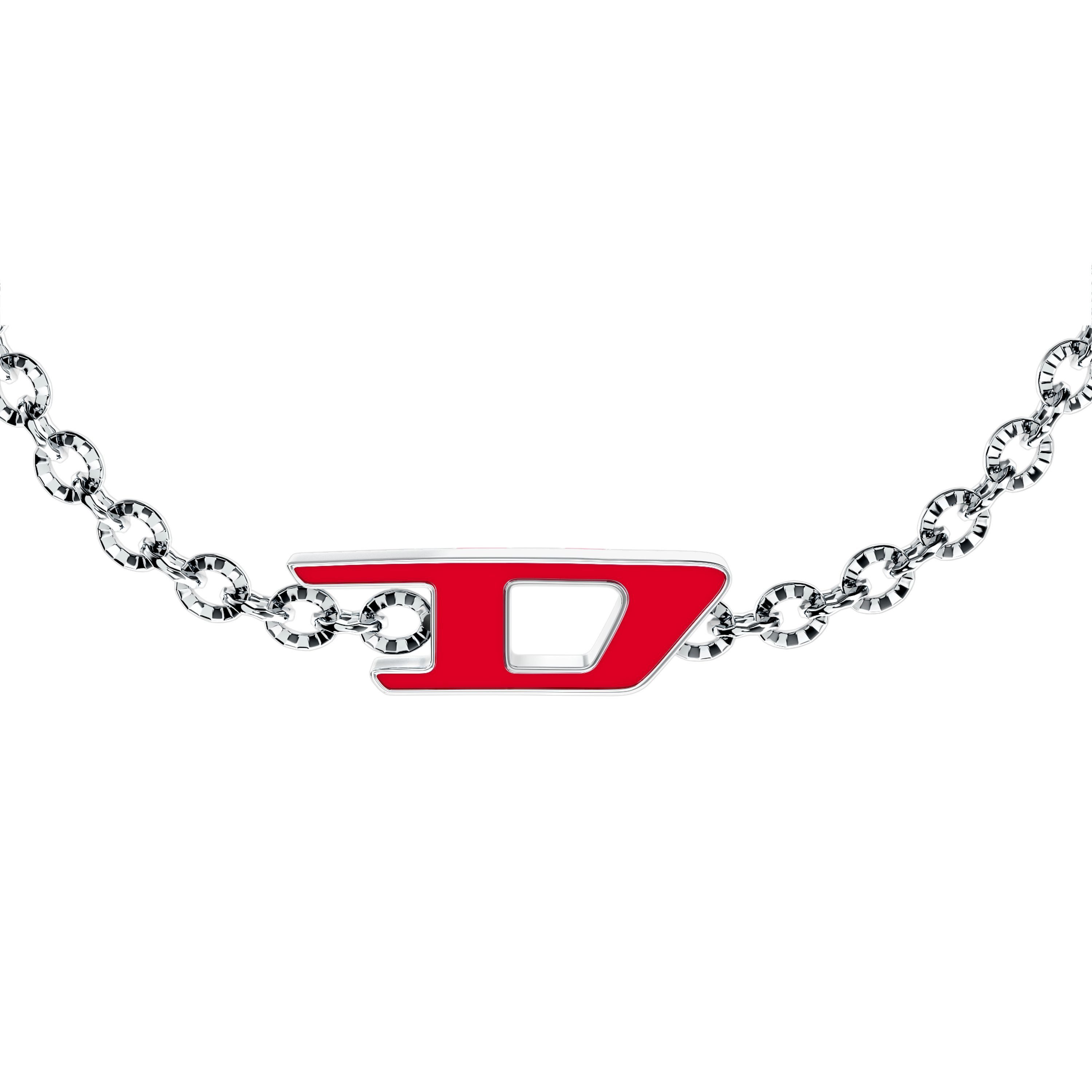 Diesel Armband Schmuck Geschenk Edelstahl Armschmuck Armkette D Logo, Emaille