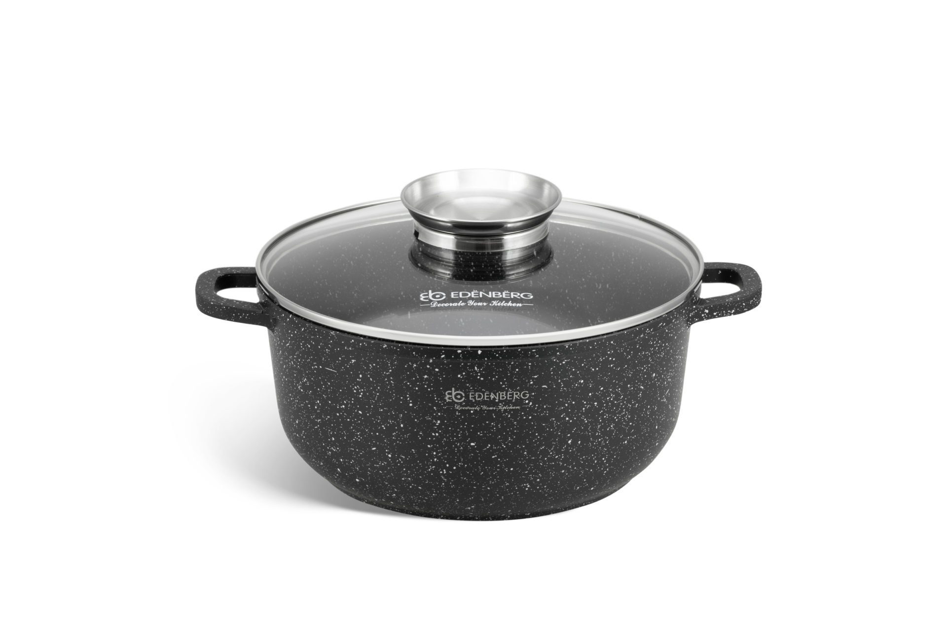 Edenberg Topf-Set Schöne ideale (8-tlg., schwarze Keramik des Zeitloses 6,8L/4,5L/2,3L/1,3L, Topfset, Töpfe, Geschenkidee) Topfsets. Design Eine Aluminium