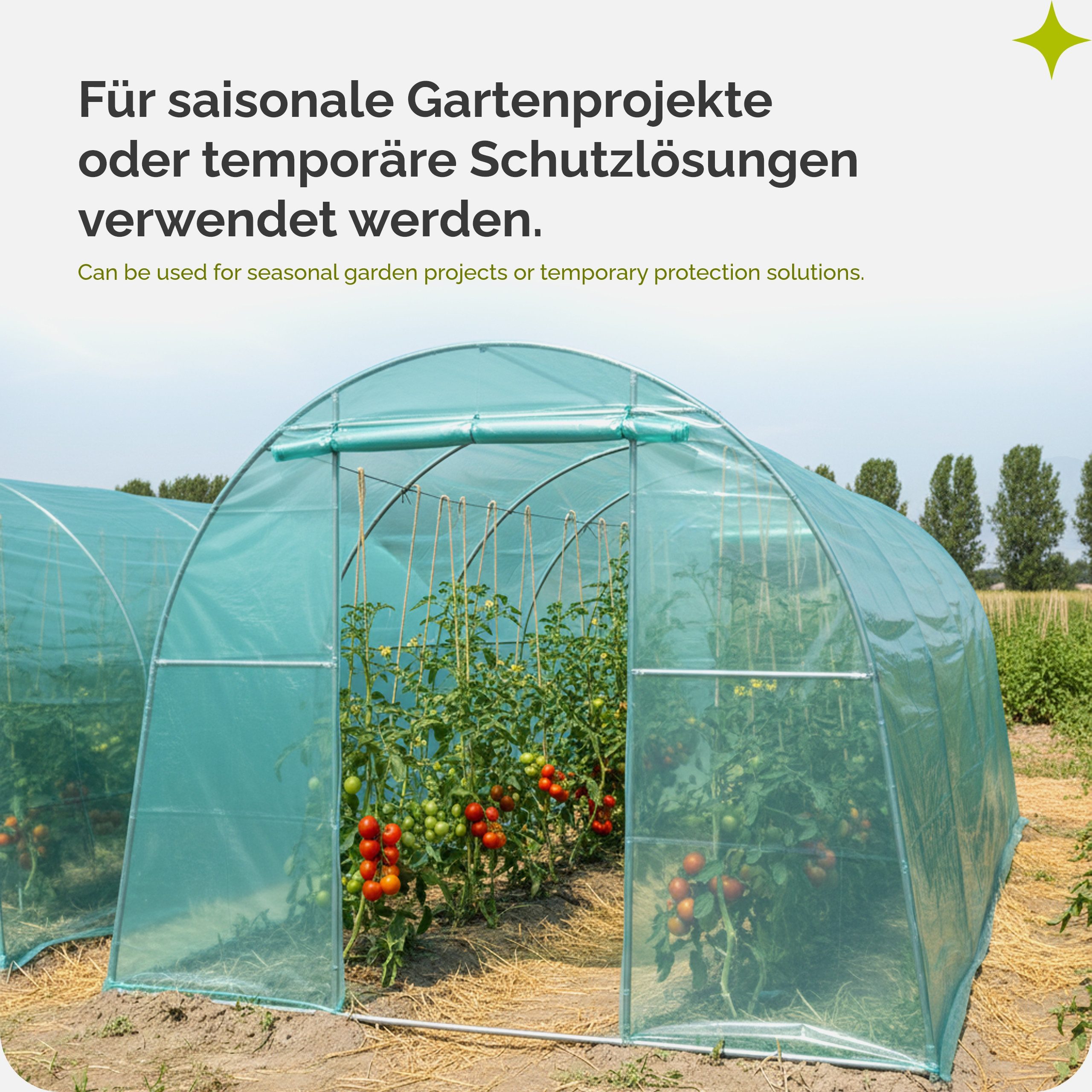 Garronda Foliengewächshaus Gewächshausfolie 3-Schichtig UV Stabilisiert Reißfeste Folie GD-0198, Folientunnel & Treibhaus, Abdeckfolie für Garten – Bild 5 von 5