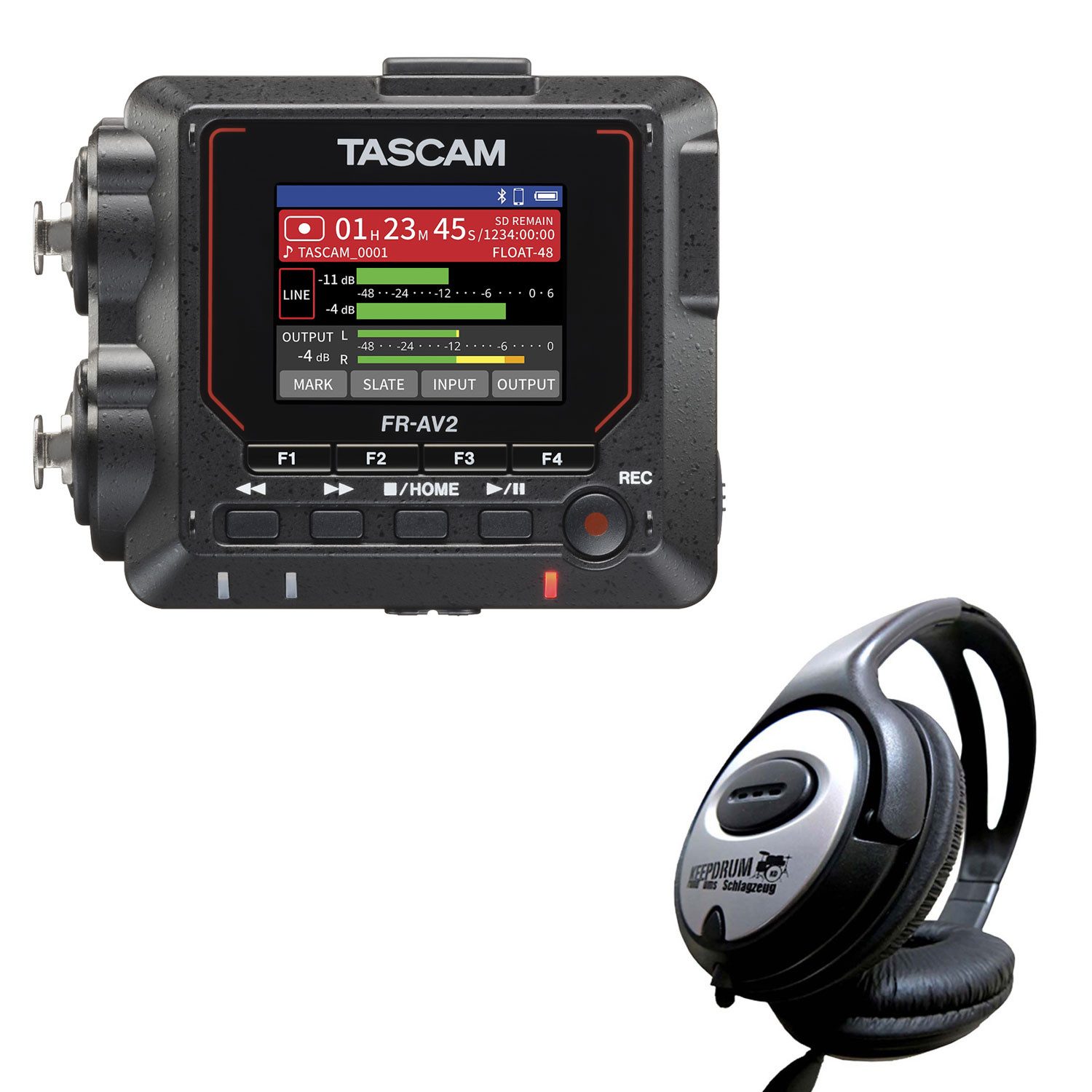 Tascam Tascam Audio-Recorder FR-AV2 mit Kopfhörer Digitales Aufnahmegerät (Recorder)