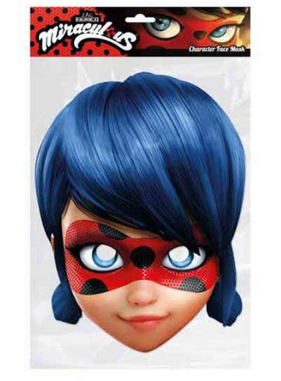 Rubie´s Verkleidungsmaske Miraculous Ladybug Pappmaske, Einfache Maske im realistischen Look