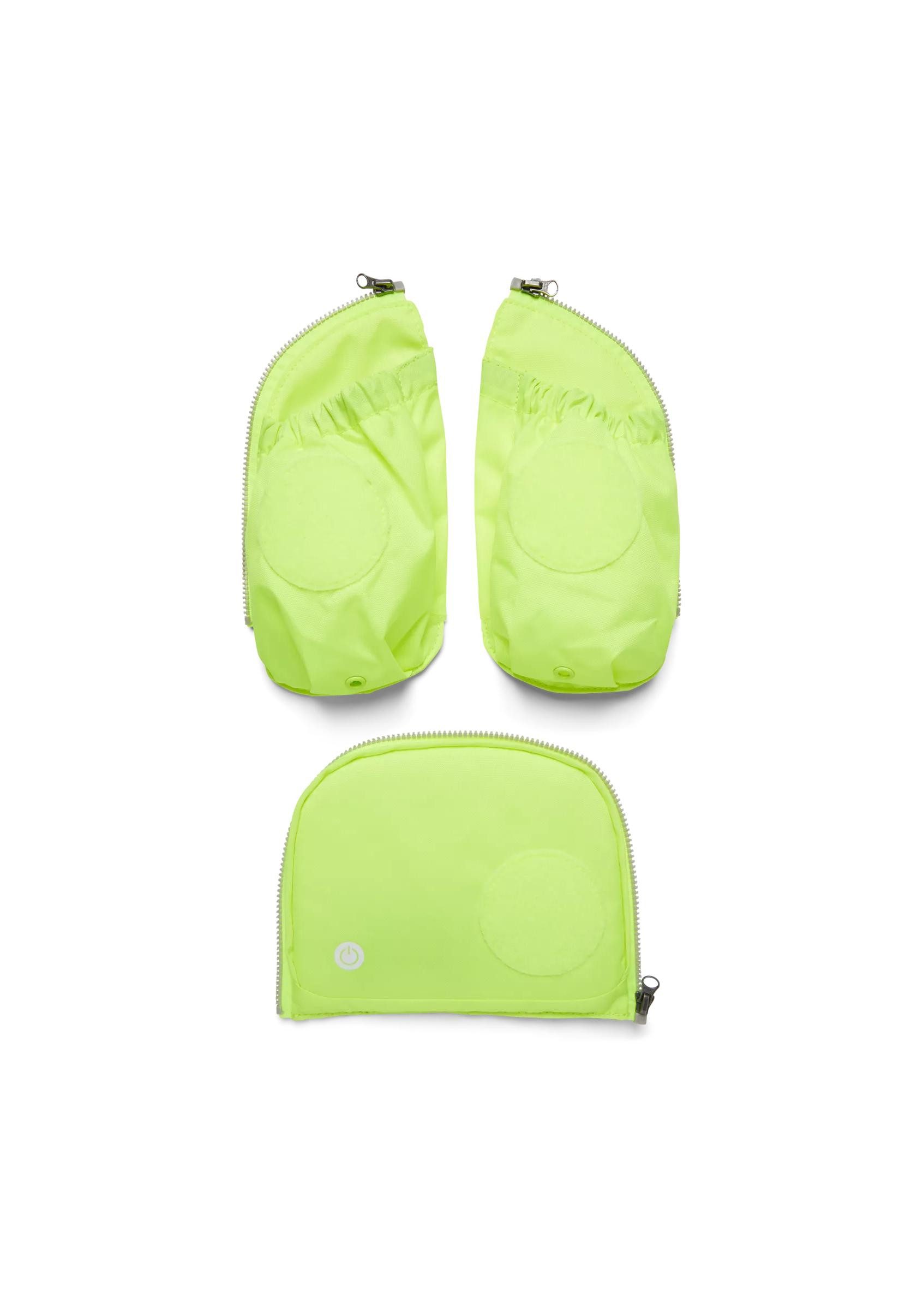 ergobag Schulranzen Fluo LED Seitentaschen Set, reflektierend