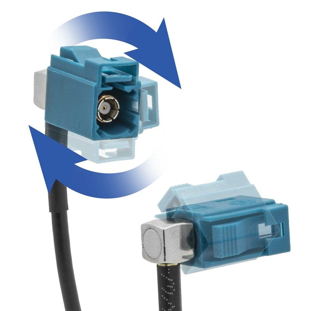 Bolwins A80 Auto KFZ DAB FM Radio Antenne Fakra Windschutzscheiben 3m Autoradio-Scheibenantenne (DAB, AM & FM, für Innenbereich und Außenbereich, Verstärkung: 5 dB), AM & FM Signal, Kabellänge von 3m