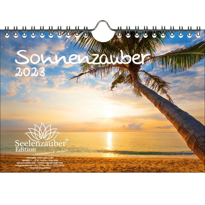 Seelenzauber Wandkalender Sonnenzauber DIN A5 Wandkalender für 2023 Sonne und Licht - Seelenzaub