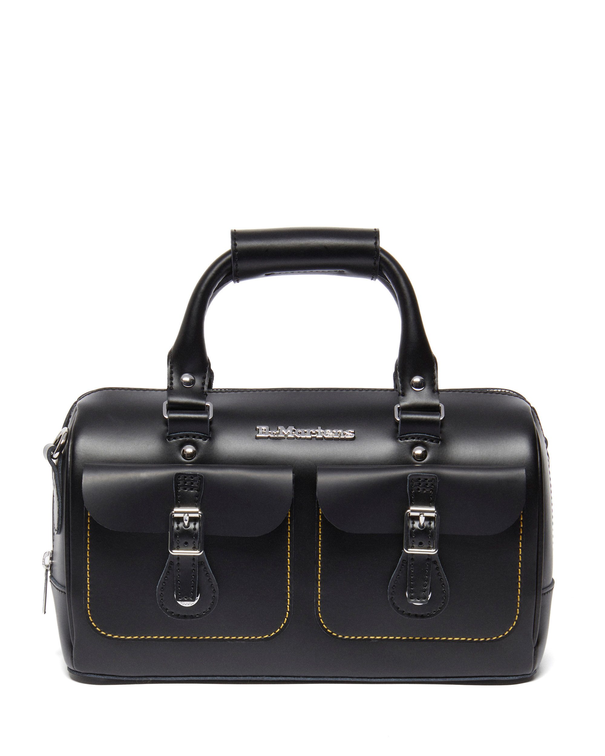 DR. MARTENS Henkeltasche, Damen Handtasche, Umhängetasche mit edlem Logo-Schmuckelement