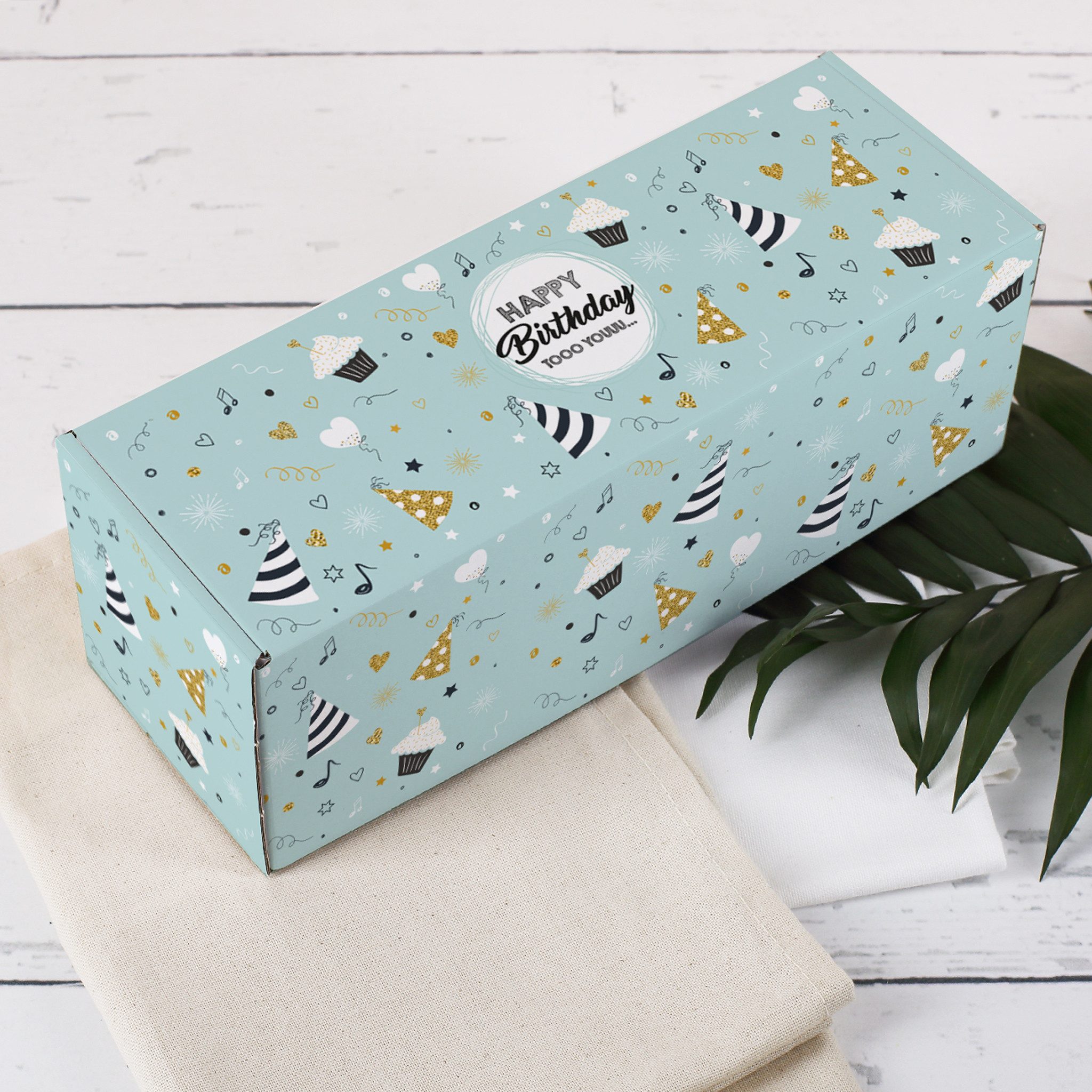 Herz & Heim Geschenkbox zum Geburtstag - Geschenkverpackung aus stabiler Pappe, verschiedene Größen