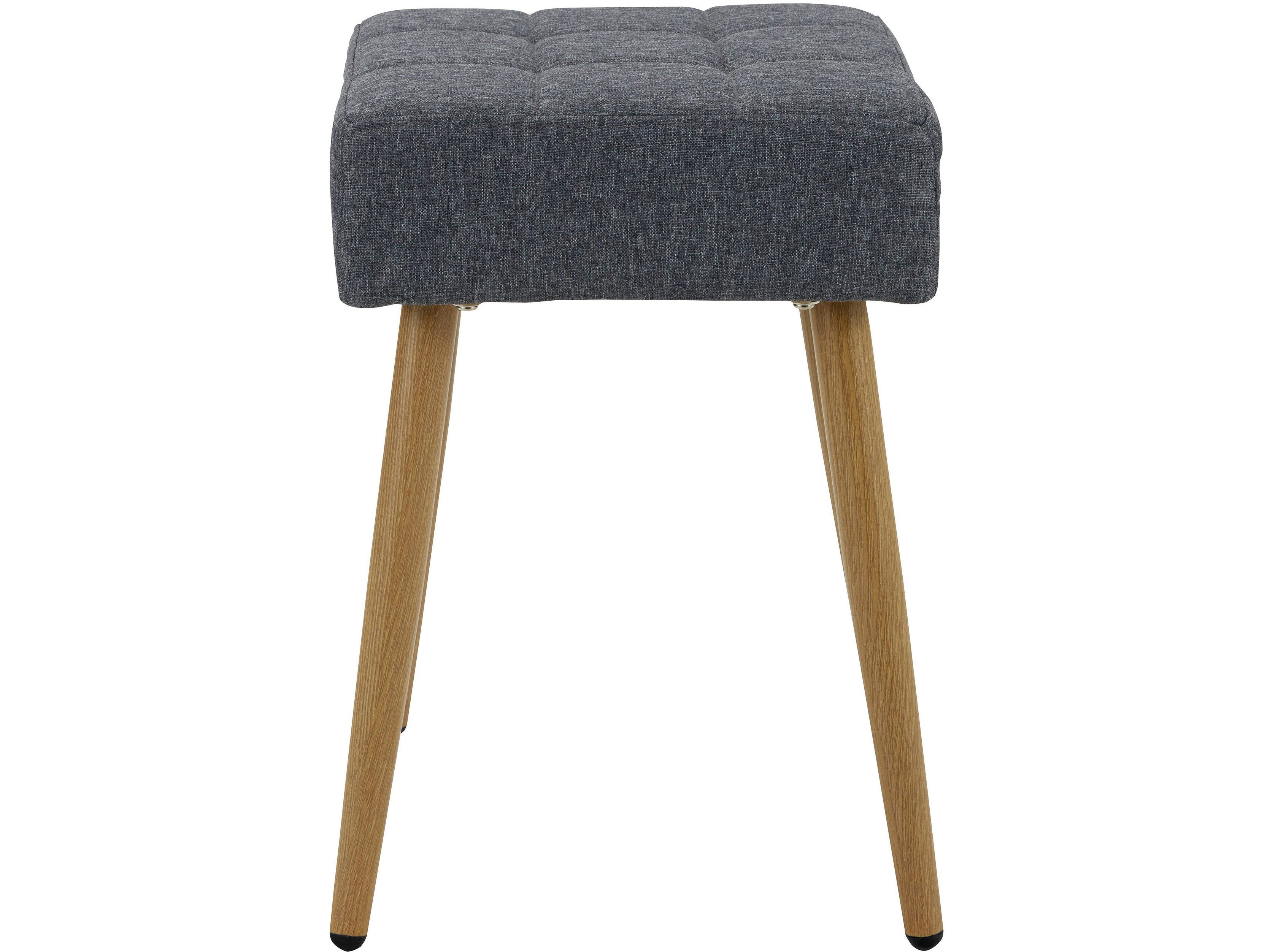 loft24 Hocker Luisa (1 St), Sitzhocker, quadratisch, Bezug aus Webstoff, Sitzhöhe 47 cm