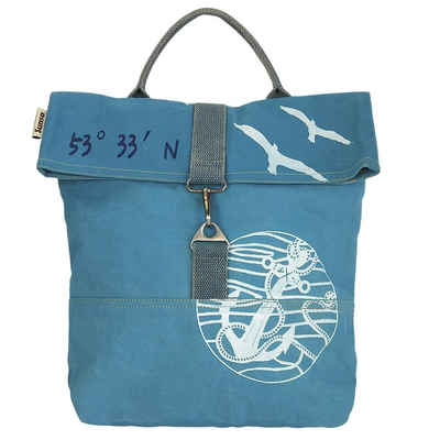 Sunsa Umhängetasche Große Damen Umhängetasche, blaue Maritim Schultertasche, Handtasche, vegan