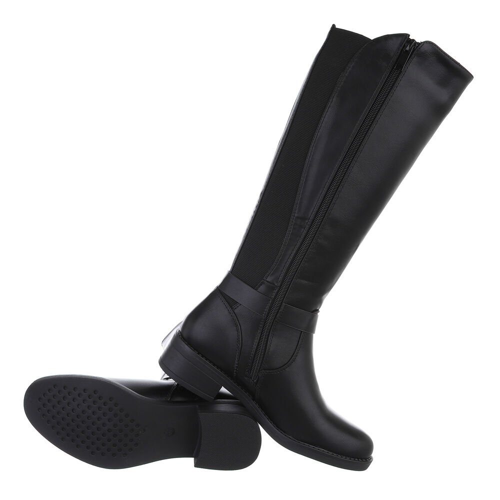 Ital-Design Damen Freizeit Stiefel (85757827) Blockabsatz Flache Stiefel in günstig online kaufen