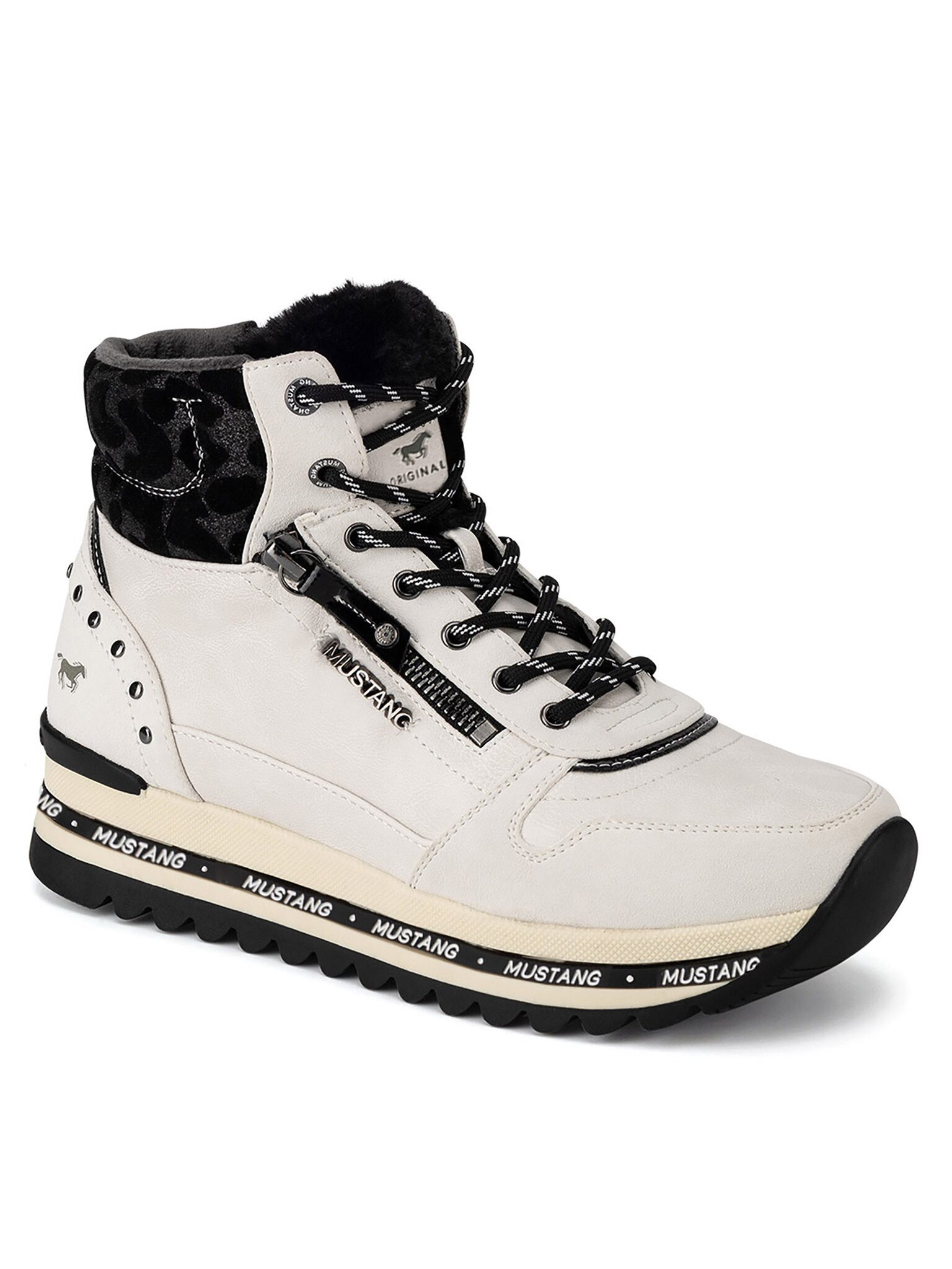 MUSTANG Mustang Stiefeletten Damen 1364-503 Weiß Stiefelette günstig online kaufen