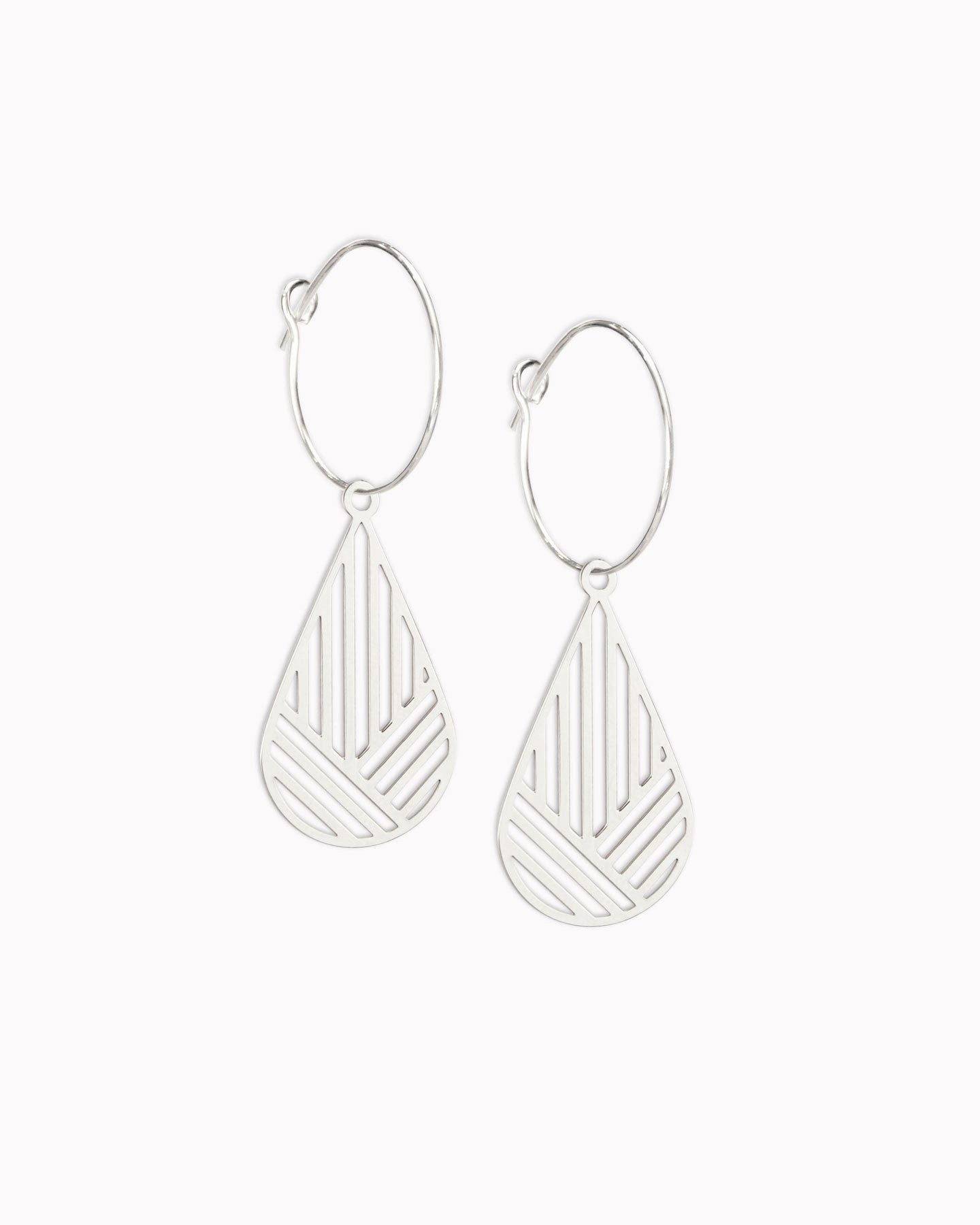 lille mus Paar Creolen Creolen 'Tropfen' 925 Silber / vergoldet