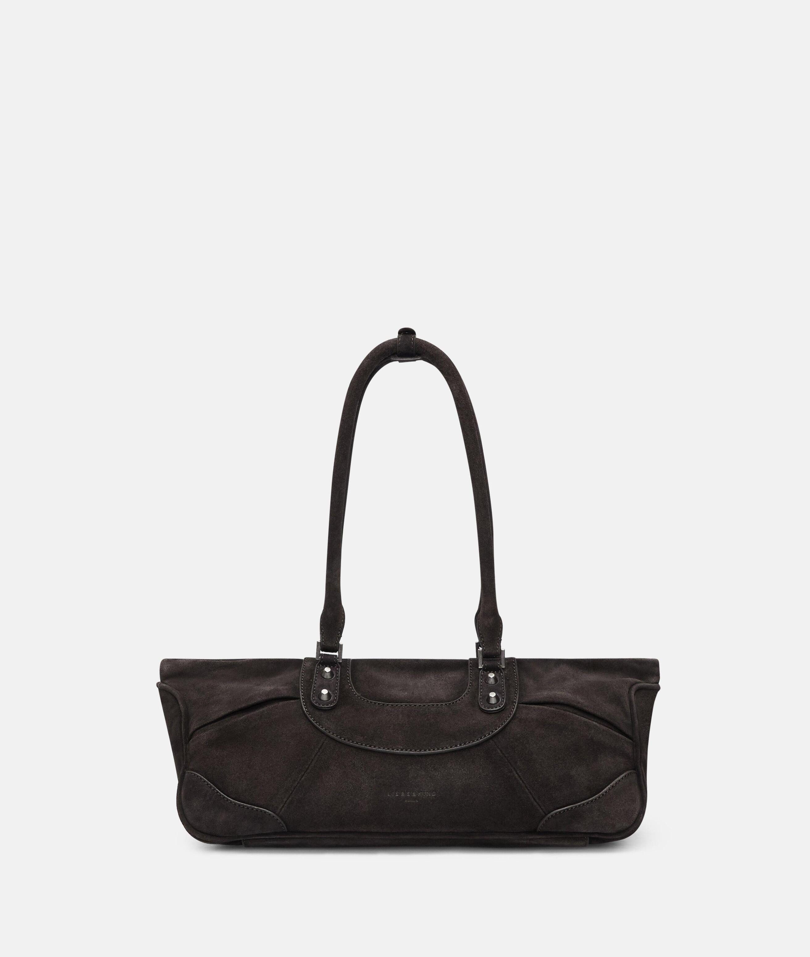 Liebeskind Berlin Schultertasche Archive Esther Satchel S, Handliche Schultertasche aus Veloursleder