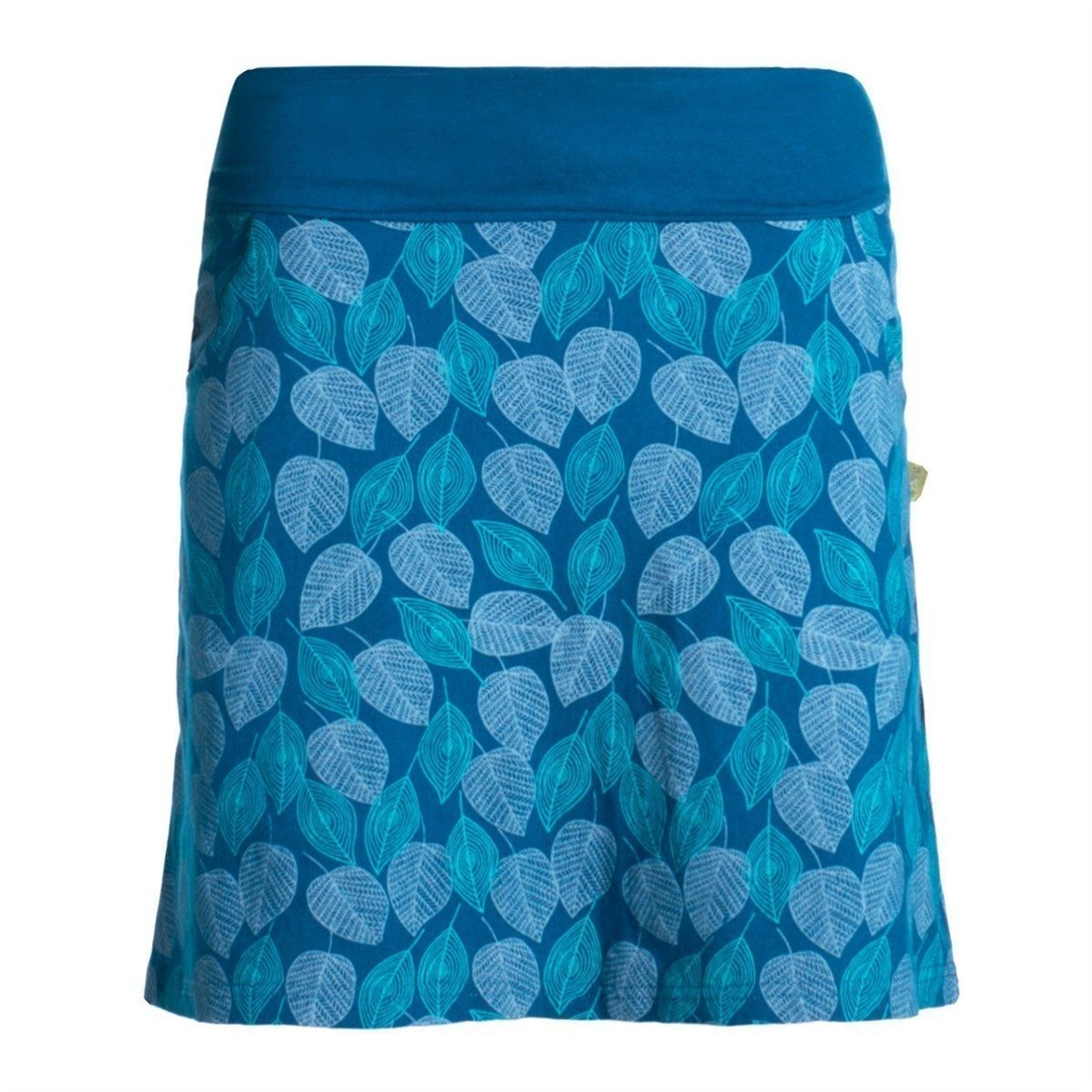 Vishes Jerseyrock knielang Baumwolle Blumen-Muster breiter Bund mit Kordel-Zug Taschen Alternative Bekleidung, Ethno, Hippie, Retro Style
