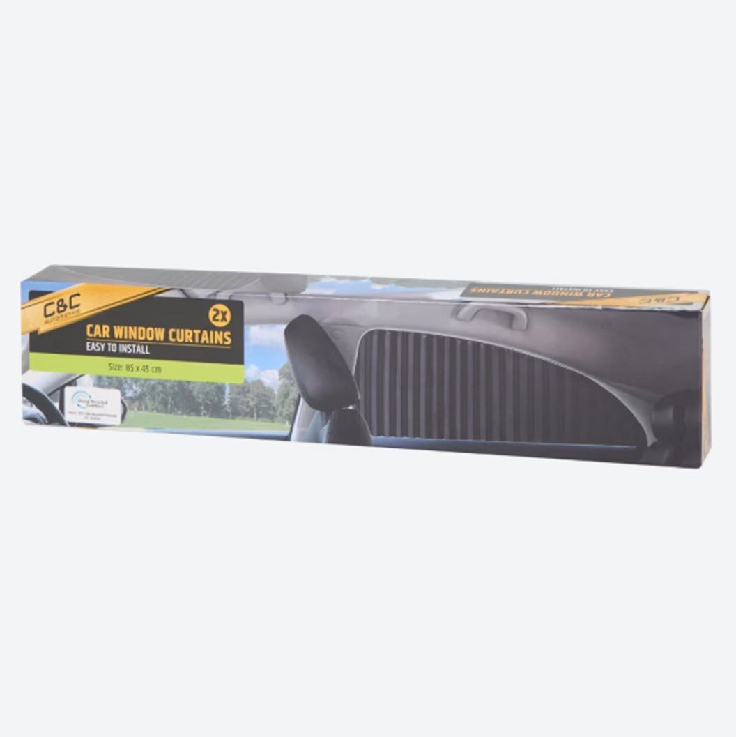 Spectrum Autosonnenschutz Autovorhang Car Window Curtains 2 Stück, 85 x 45 cm