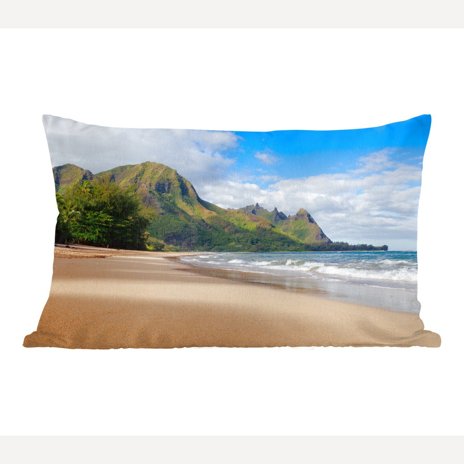 Dekokissen Zierkissen, - Dekokissen Strand Wohzimmer Füllung, - Hawaii, Dekoration, Schlafzimmer mit MuchoWow Tropisch