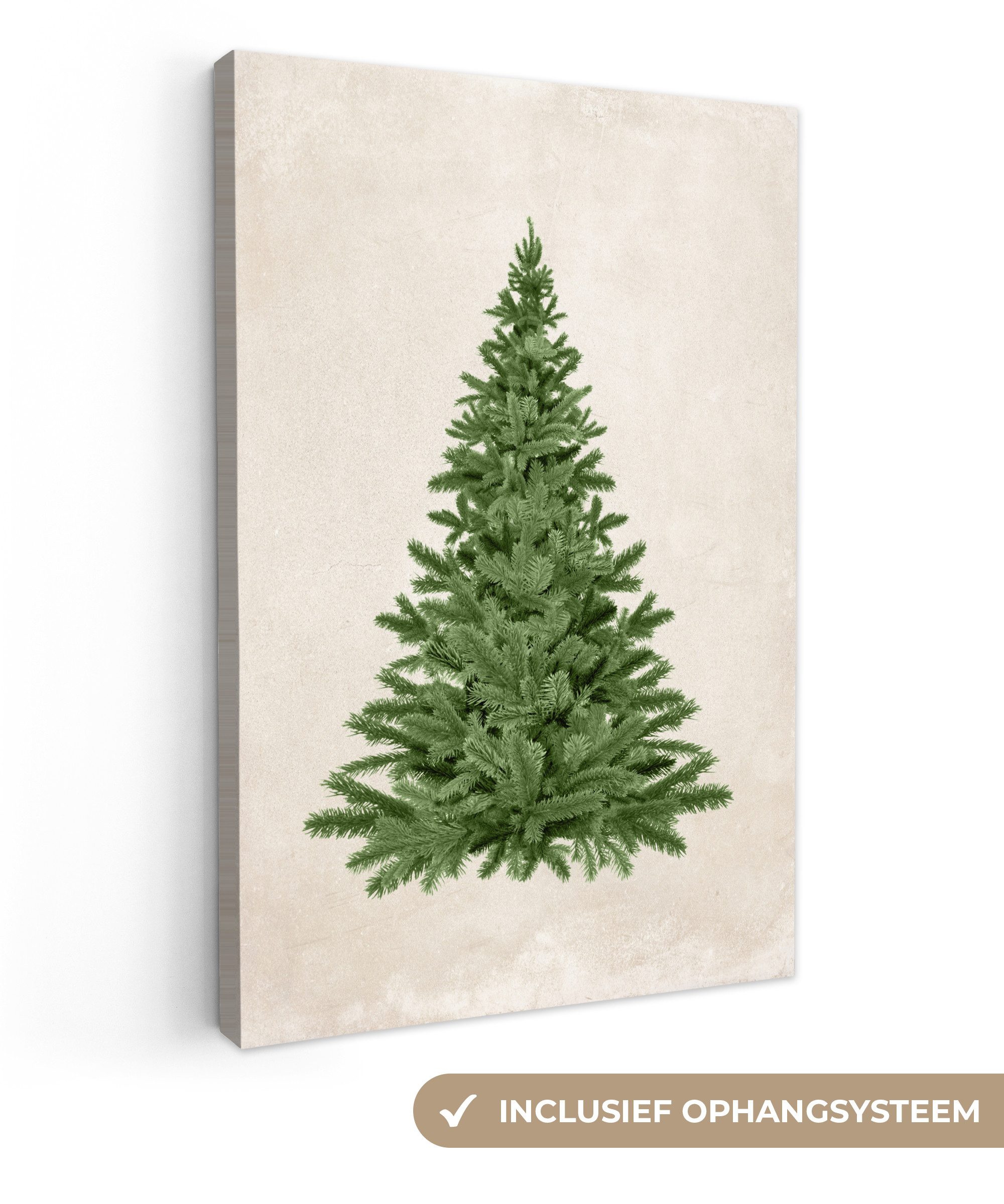 OneMillionCanvasses® Leinwandbild Weihnachtsbaum - Grün - Weihnachten - Feiertage, Fotodruck (1 St), Leinwand Canvas Wandbild, Wanddekoration 20x30 cm