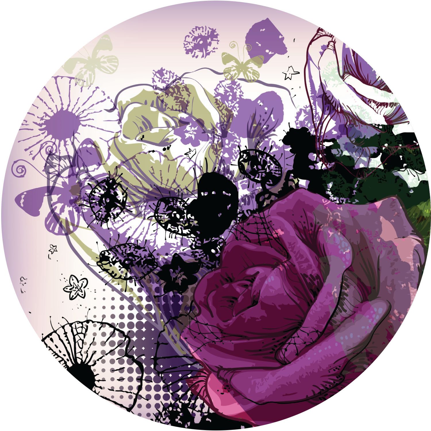 Sanders & Sanders Wandtattoo Blumen